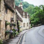 gray concrete road between green trees and brown concrete building during daytime